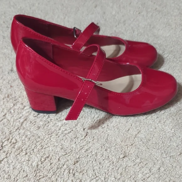 Soda Red Patent Kids Dress Shoes - Picture 2 of 2